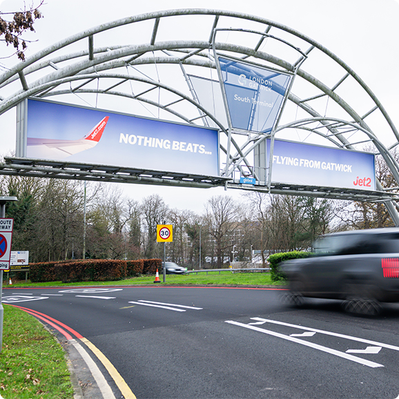 airport advertising display UK