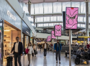 airport advertising formats UK terminals