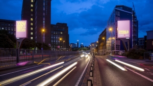 billboard advertising Birmingham city centre UK